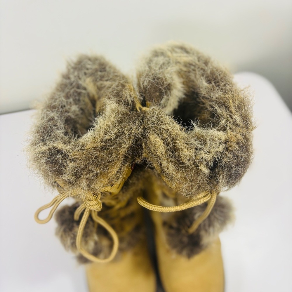 Totes‎ Leather Tanya Tan Faux Fur Lined Boots Women's Size 6 - Picture 9 of 10